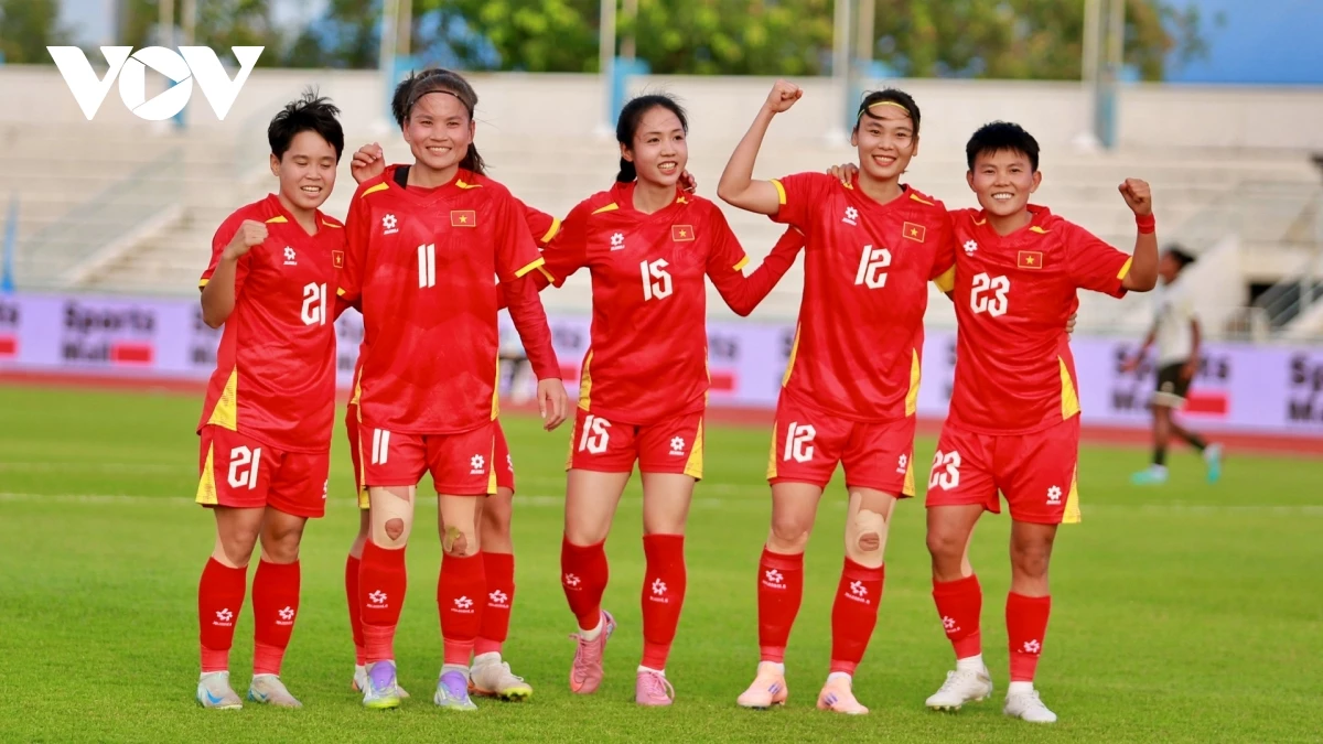 ĐT nữ Việt Nam quyết tâm giành HCV SEA Games 33 (Ảnh: Hoài Thương).
