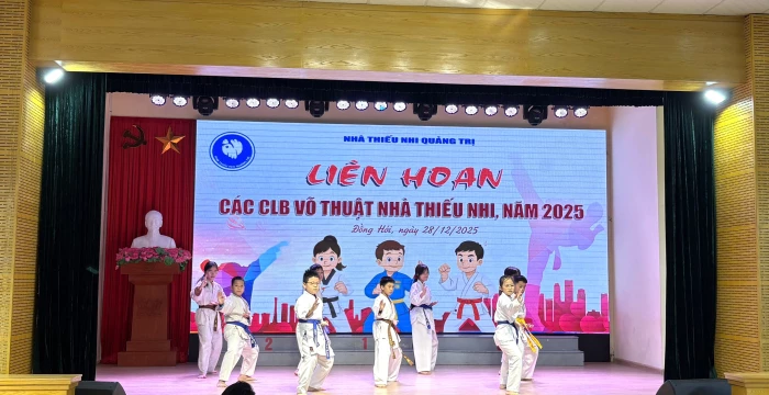Liên hoan các CLB Võ thuật Nhà Thiếu nhi tỉnh Quảng Trị mở rộng năm 2025