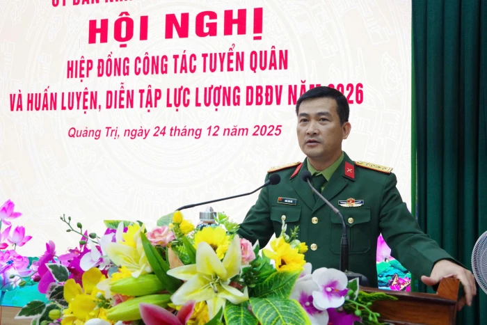 Nâng cao chất lượng công tác tuyển quân và huấn luyện dự bị động viên năm 2026