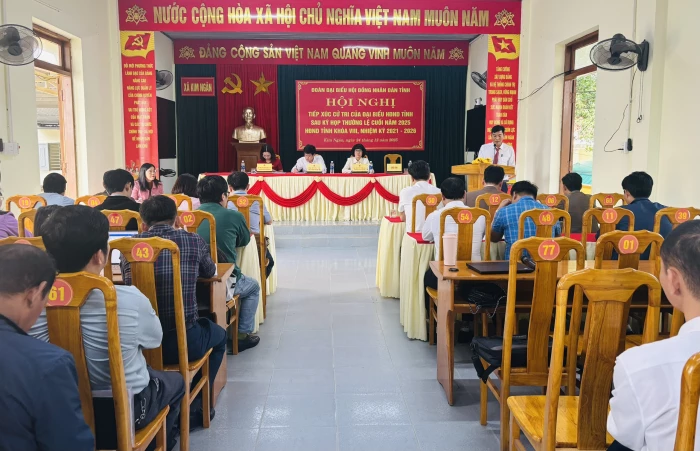 Đại biểu HĐND tỉnh tiếp xúc cử tri tại xã Kim Ngân