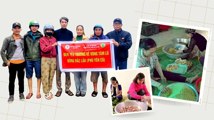 Đưa hương vị quê nhà đến người dân vùng lũ