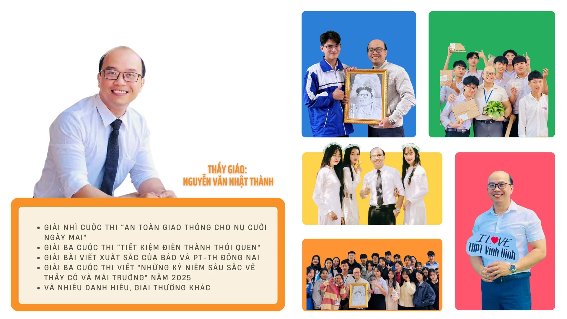 Thầy Thành đã có nhiều kỷ niệm đẹp với học sinh và các cuộc thi - Ảnh: Q.H