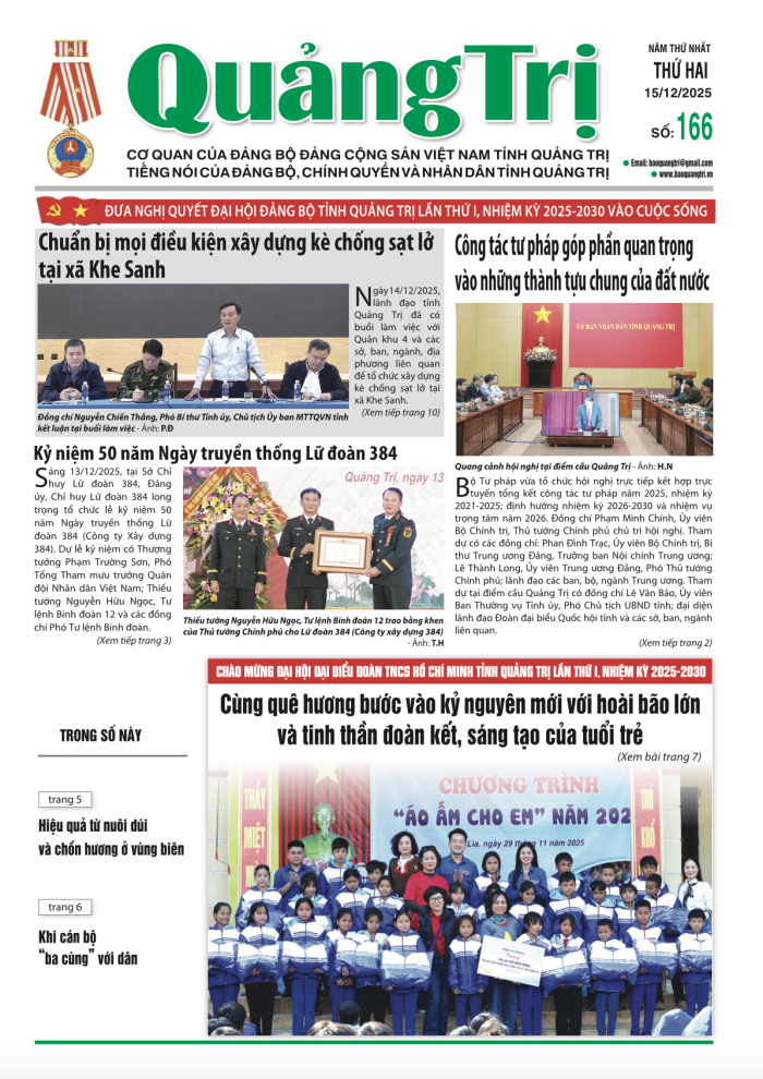 Báo Quảng Trị số 166 - Ngày 15-12-2025