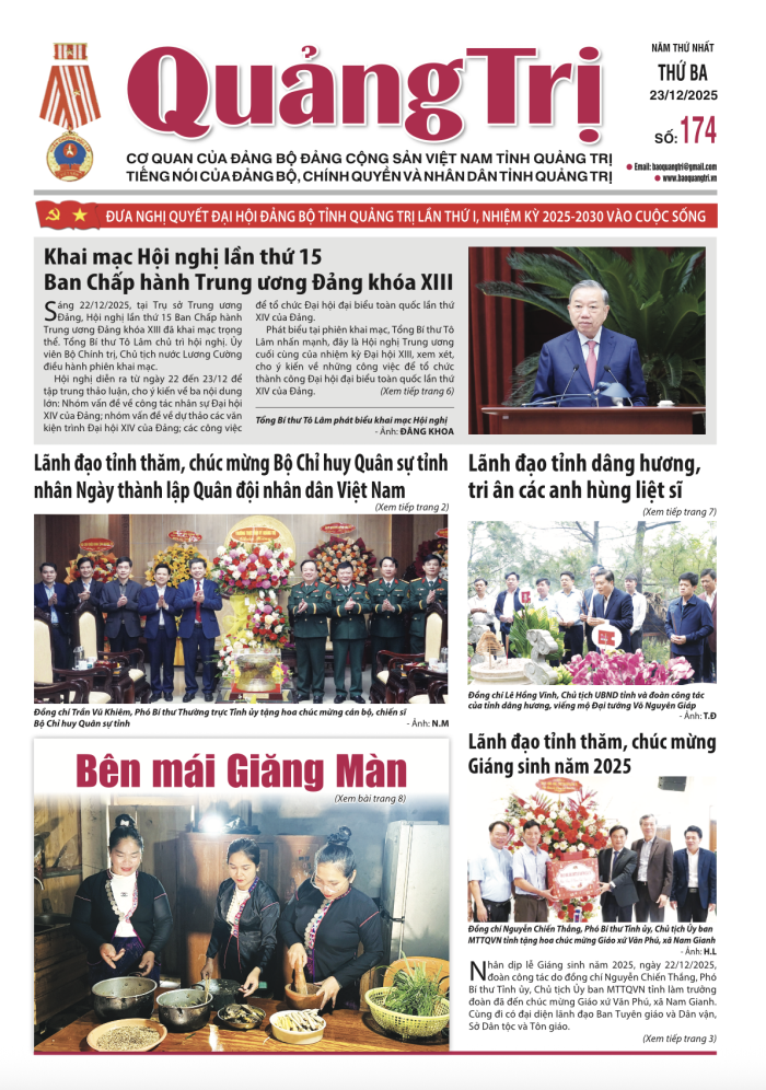 Báo Quảng Trị số 174 - Ngày 23-12-2025