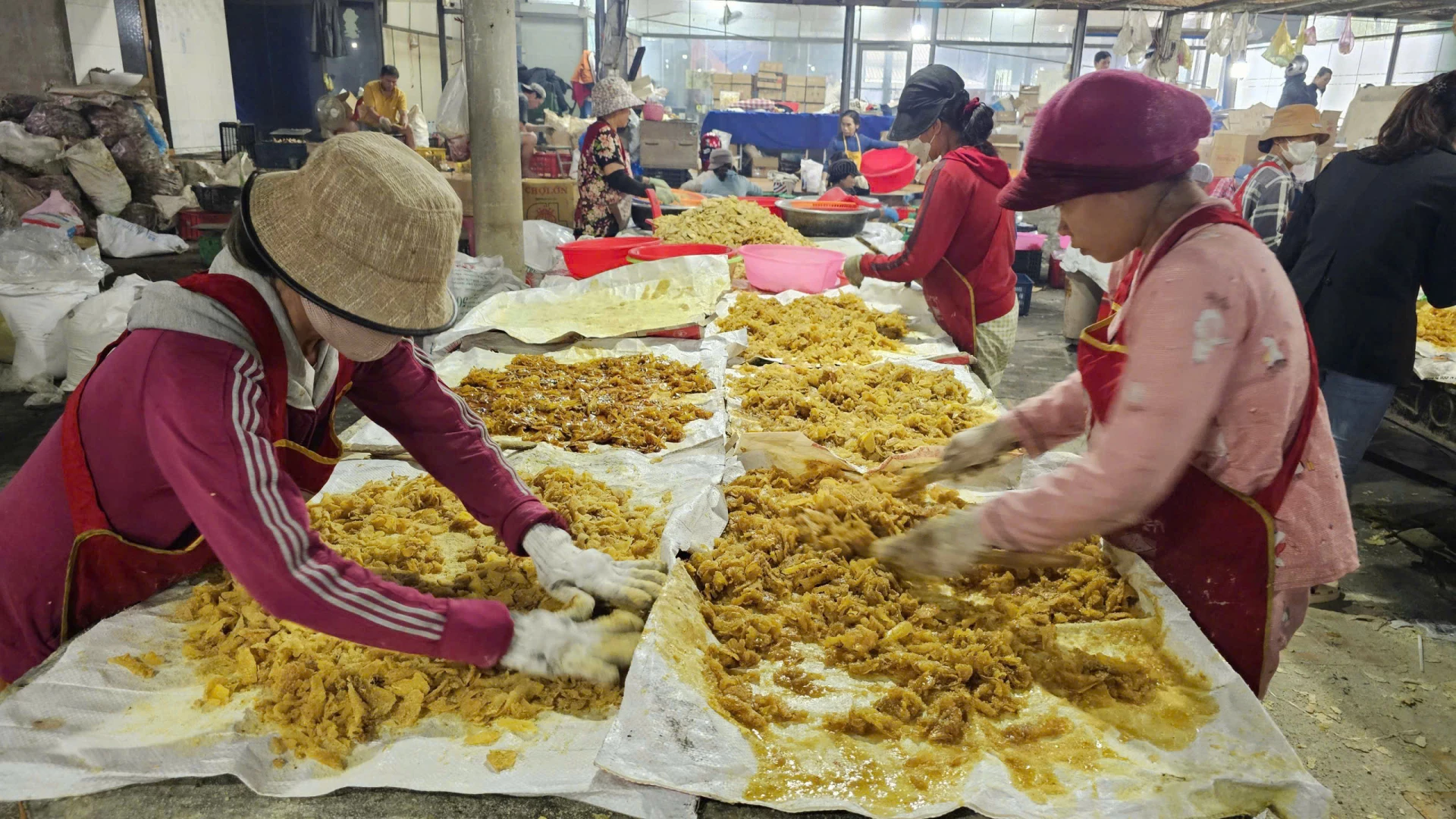 Làng nghề mứt gừng Hải Chánh tạo việc làm cho hàng trăm lao động địa phương - Ảnh: T.T