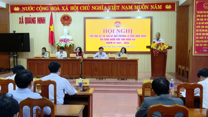 Đại biểu HĐND tỉnh tiếp xúc cử tri tại xã Quảng Ninh