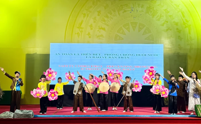 Xã Lệ Thuỷ tổ chức hội thi phòng, chống đuối nước cho trẻ em