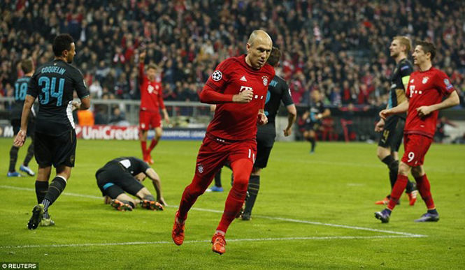 Zenit St. Petersburg vào vòng knock-out, Bayern thắng đậm Arsenal