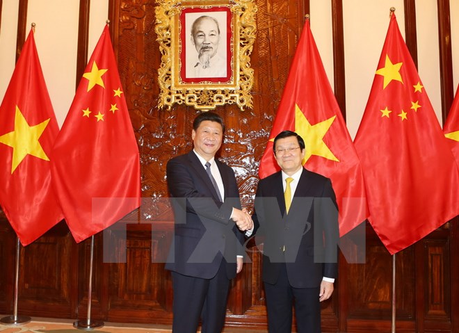 Chủ tịch nước Trương Tấn Sang hội đàm với ông Tập Cận Bình