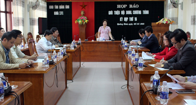 Họp báo giới thiệu nội dung chương trình kỳ họp thứ 16, HĐND tỉnh khóa XVI