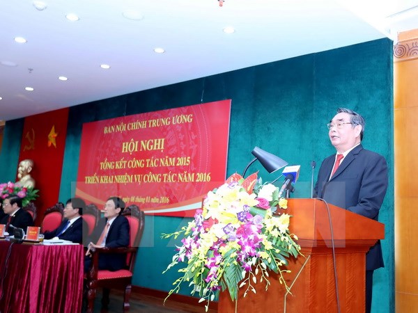 Ban Nội chính Trung ương tổng kết công tác chống tham nhũng năm 2015
