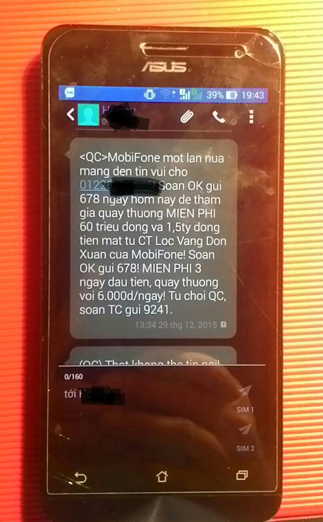 Mất tiền oan vì tin nhắn rác