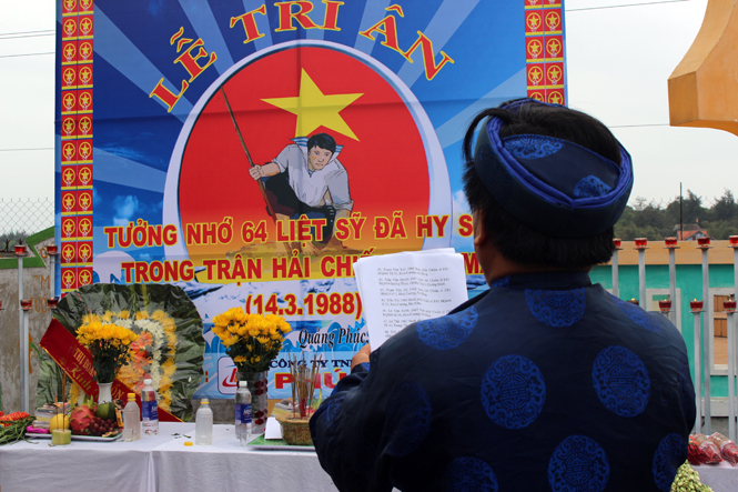 Lễ tri ân các anh hùng liệt sỹ Gạc Ma