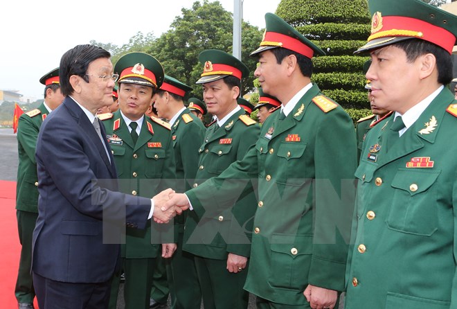 Chủ tịch nước kiểm tra huấn luyện chiến đấu tại Quân đoàn 1