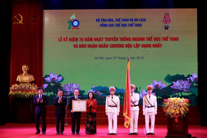 Ngành Thể thao nhận Huân chương Độc lập hạng Nhất