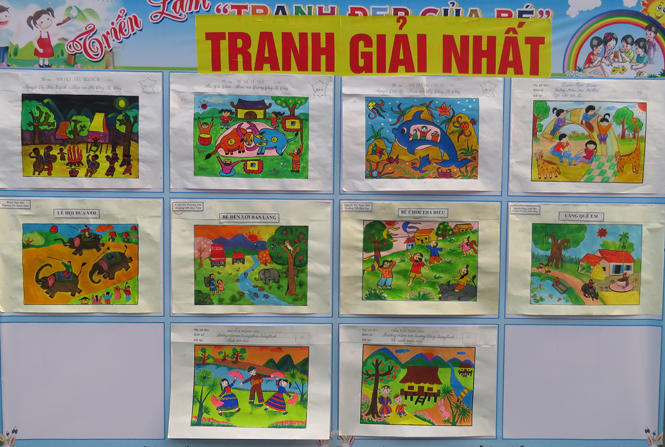 Triển lãm "Tranh đẹp của bé" năm học 2015-2016