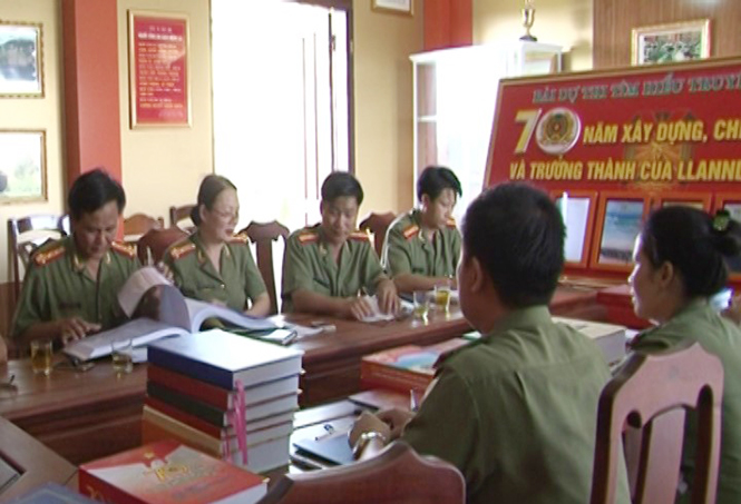 Ghi nhận tại cuộc thi tìm hiểu 70 năm xây dựng chiến đấu và trưởng thành của lực lượng ANND