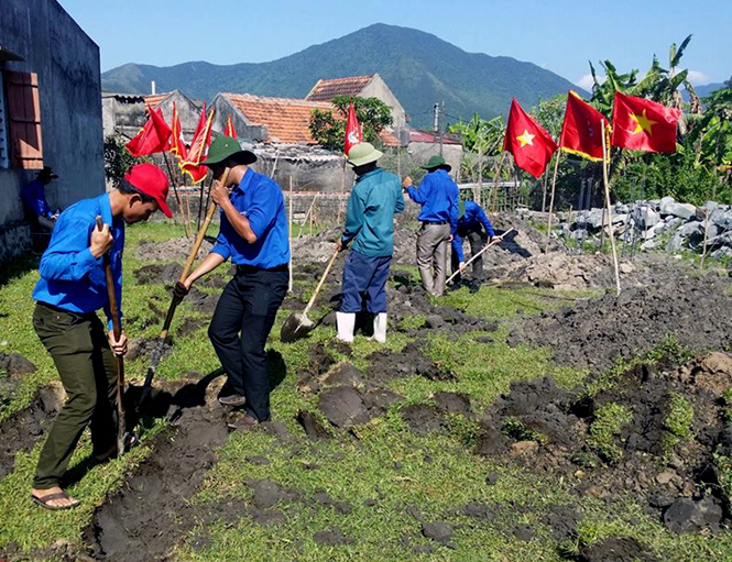 Huyện đoàn Quảng Trạch: Khởi công xây dựng nhà tình nghĩa cho nạn chất chất độc da cam Dioxin