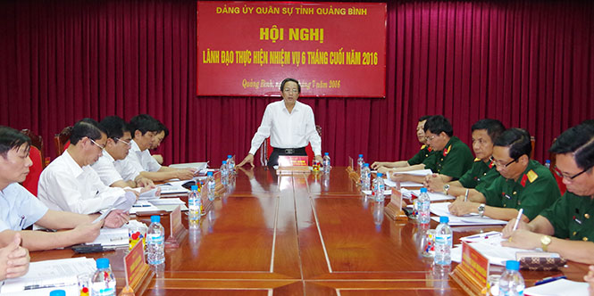 Đảng ủy Quân sự tỉnh: Tổ chức hội nghị lãnh đạo thực hiện nhiệm vụ 6 tháng cuối năm 2016