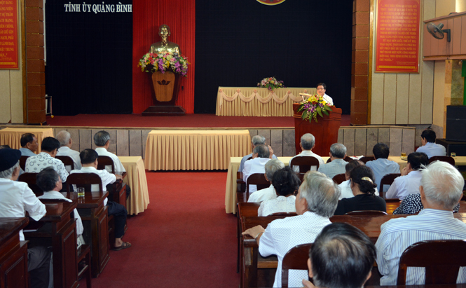Ban Tuyên giáo Tỉnh ủy: Thông báo tình hình thời sự cho các đồng chí nguyên là cán bộ lãnh đạo chủ chốt của tỉnh