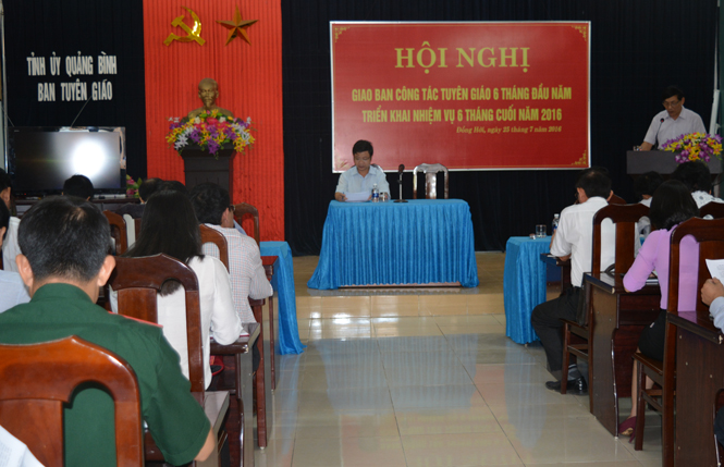 Giao ban công tác Tuyên giáo 6 tháng đầu năm 2016