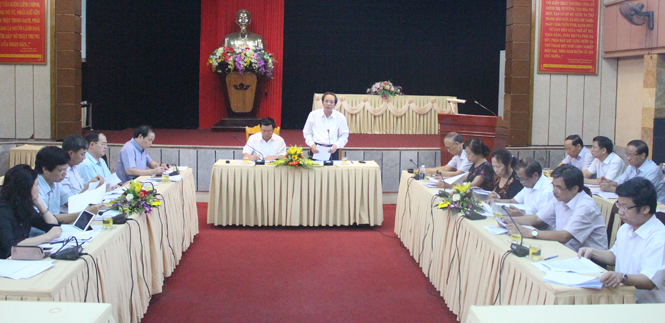 Thường trực Tỉnh ủy: Tiếp và làm việc với Đoàn công tác Trung ương