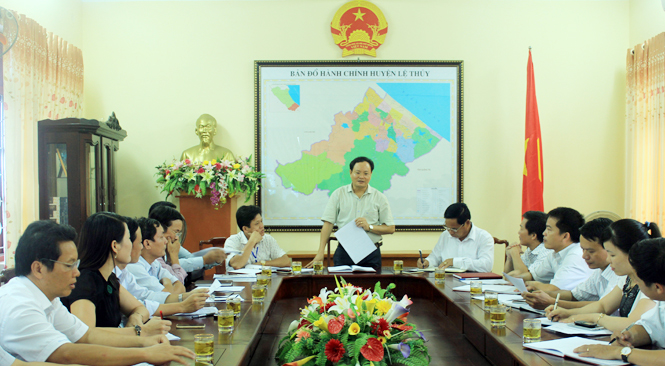 Lãnh đạo UBND tỉnh làm việc với huyện Lệ Thủy