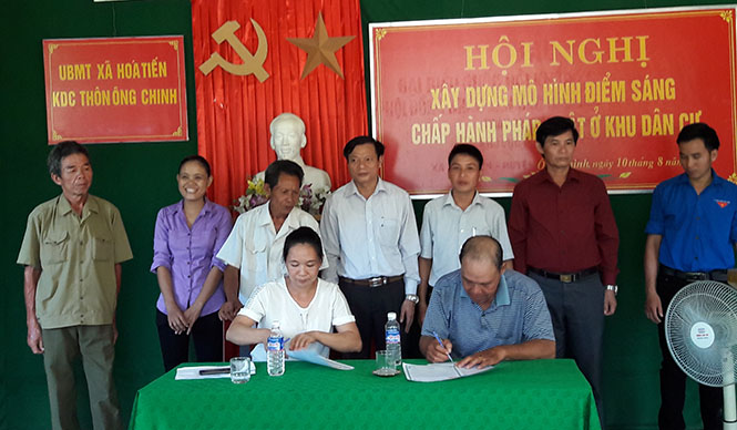 Xây dựng mô hình điểm sáng chấp hành pháp luật ở khu dân cư