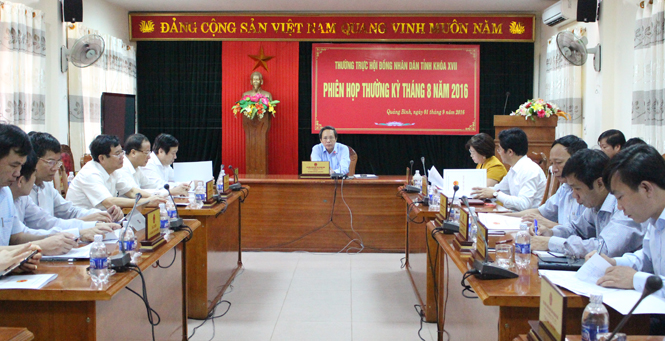 Thường trực HĐND tỉnh họp phiên thường kỳ tháng 8-2016