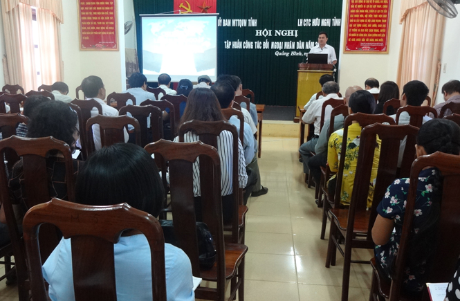 Khai giảng lớp tập huấn công tác đối ngoại nhân dân năm 2016