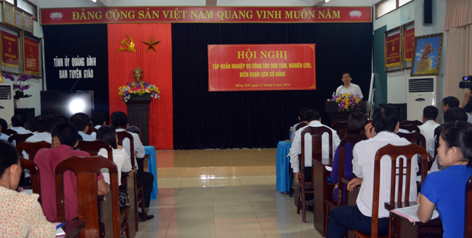 Tập huấn công tác sưu tầm, nghiên cứu, biên soạn lịch sử Đảng