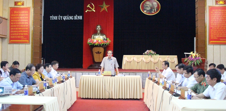 Ban Thường vụ Tỉnh ủy: Cho ý kiến về Đề án nâng cấp thị trấn Hoàn Lão và thị trấn Kiến Giang mở rộng đạt tiêu chí đô thị loại IV