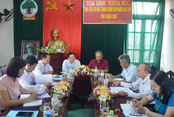 Tọa đàm khoa học "Nhu cầu cơ bản trong chăm sóc người cao tuổi tỉnh Quảng Bình"