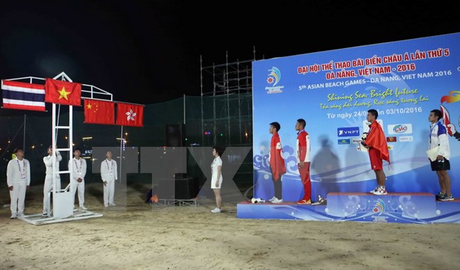 Đoàn thể thao Việt Nam giữ ngôi đầu bảng đại hội thể thao bãi biển