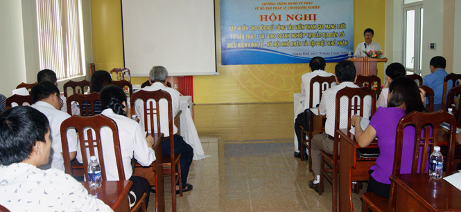 Tập huấn đội ngũ cộng tác viên tham gia mạng lưới tư vấn pháp luật doanh nghiệp