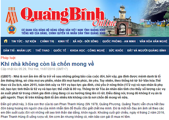 Phòng, chống bạo lực gia đình: Đẩy mạnh hơn nữa công tác truyền thông