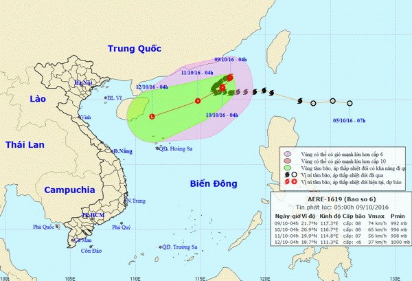 Bão số 6 suy yếu thành áp thấp, các tỉnh từ miền Trung trở vào có mưa