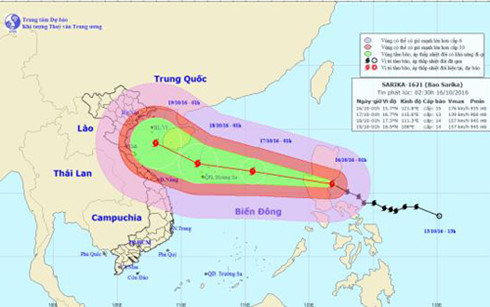 Bão có sức gió 185 km/giờ đi vào khu vực Bắc Biển Đông