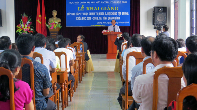 Khai giảng lớp cao cấp Lý luận Chính trị K9, khóa học 2016-2018