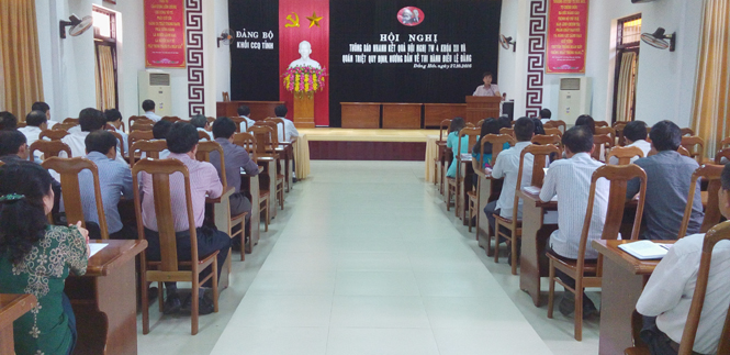 Đảng ủy Khối các cơ quan tỉnh: Thông báo nhanh kết quả Hội nghị Trung ương 4 (khóa XII)