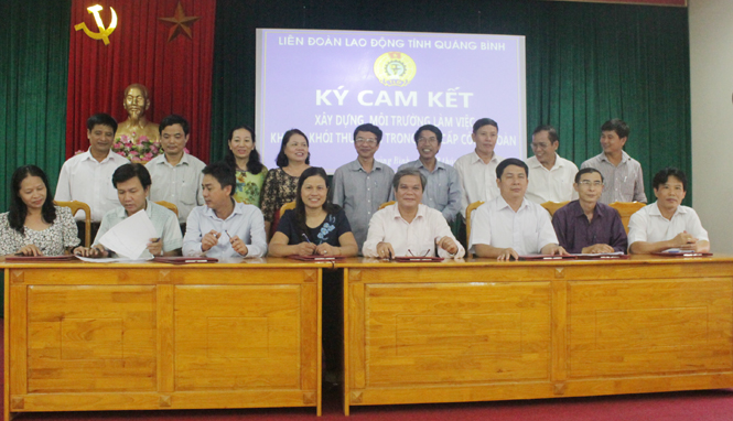 Cam kết xây dựng môi trường không khói thuốc lá