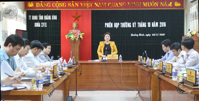 Thường trực HĐND tỉnh họp phiên thường kỳ tháng 10-2016