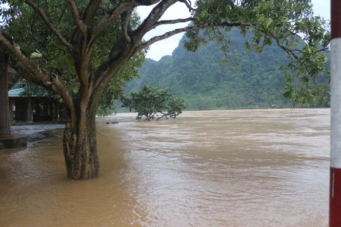 Bố Trạch: Lũ rút chậm, 1 người mất tích, 550 nhà dân bị ngập