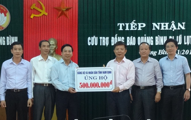 Nam Định hỗ trợ tỉnh ta khắc phục hậu quả lũ lụt