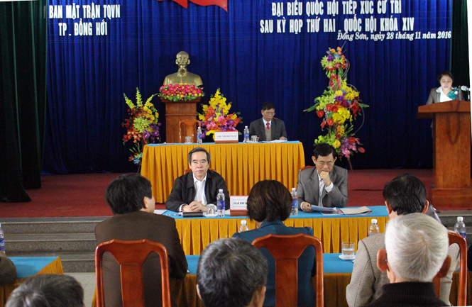 Đại biểu Quốc hội tiếp xúc cử tri sau kỳ họp thứ 2, Quốc hội khóa XIV