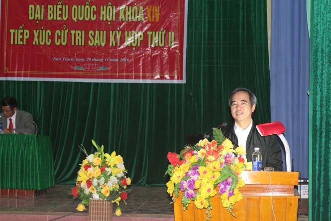 Đoàn đại biểu Quốc hội tỉnh tiếp xúc cử tri huyện Bố Trạch