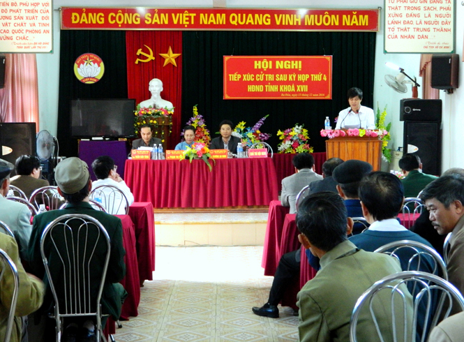 Đại biểu HĐND tỉnh tiếp xúc cử tri sau kỳ họp thứ 4, HĐND tỉnh khóa XVII