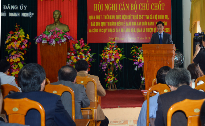 Đảng ủy Khối Doanh nghiệp tỉnh: Triển khai công tác quy hoạch cán bộ lãnh đạo, quản lý nhiệm kỳ 2020-2025