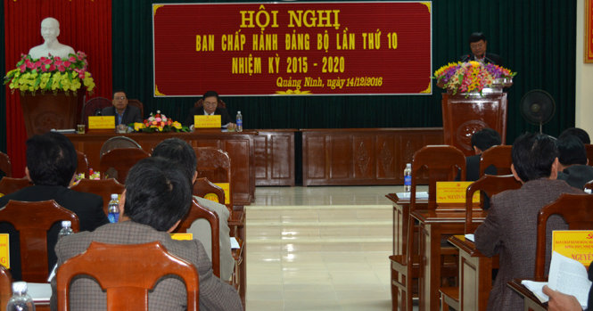 Huyện ủy Quảng Ninh: Triển khai nhiệm vụ trọng tâm năm 2017