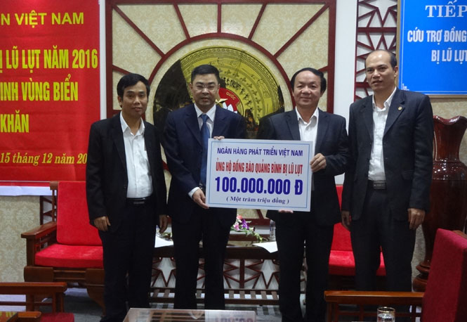 Ngân hàng Phát triển Việt Nam hỗ trợ Quảng Bình khắc phục hậu quả thiên tai